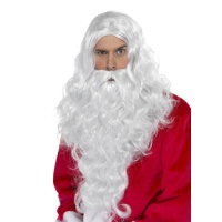 Père Noël perruque blanche avec barbe