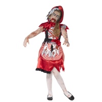 Costume du petit chaperon rouge zombie pour filles