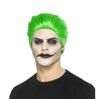 Perruque de clown vert joculaire