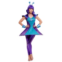 Costume d'Alien bleu pour femmes