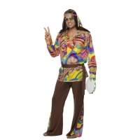 Costume de hippie coloré pour hommes