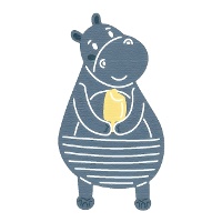 Découpe hippopotame avec glace Zag - Misskuty - 2 unités