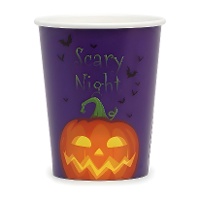 Verre de Halloween Nuit Effrayante de 250 ml - 6 unités