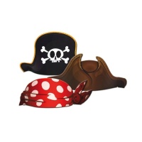 Chapeaux de pirate - 6 pièces