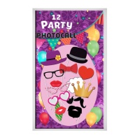 Kit Photobooth pour fête thème Anglais - 12 pcs.