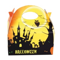 Boîte en carton du château enchanté Hallooween - 12 pcs.