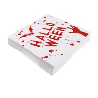 Serviettes de table Bloody Night 16,5 x 16,5 cm - 20 pièces