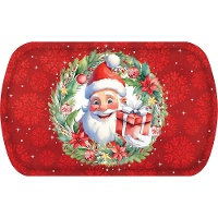 Plateau de Noël en plastique de 39 x 24 cm avec le père Noël