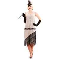 Costume Charleston 20's avec plume noire pour femme