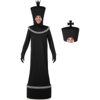 Costume de la pièce d'échecs de la reine ou du roi noir