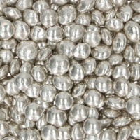 Paillettes de chocolat en forme de lentilles argentées 80 gr - FunCakes