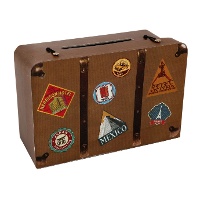 Tirelire en forme de valise de 24 x 16 x 10 cm - 1 unité