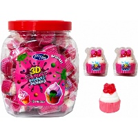 Cupcakes gélifiés fourrés de 16 g - 50 unités