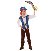 Costume de pirate aventureux bleu pour garçons