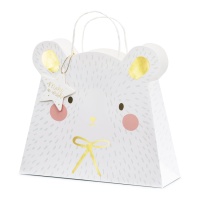 Sac cadeau ours polaire 31,5 x 27 x 10 cm - 1 pc.