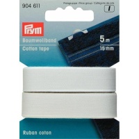 Ruban de coton blanc de 1,5 cm - Prym - 5 m