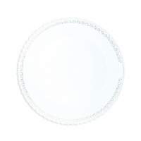 Plateau rond en plastique blanc de 32 cm