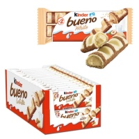 Kinder au chocolat blanc fourré à la crème de noisettes - Kinder - 30 unités