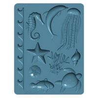 Moule en silicone pour animaux marins 12,5 x 9,5 cm - Sculpey
