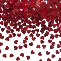 Confettis mini-coeurs rouges 30g