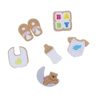 Figurines en sucre thème Bébé - PME - 6 pcs.