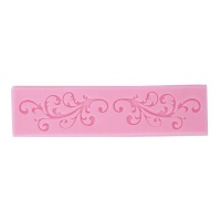 Moule rectangulaire baroque en silicone 16,5 x 4,4 cm - Artis decor