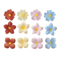 Figurines en sucre Fleurs Sofia 4 cm - Dekora - 40 unités