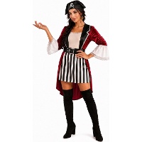 Costume de pirate corsaire anglais pour femme