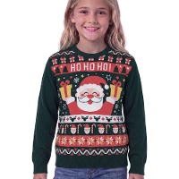 Pull de Noël pour enfants avec le Père Noël Ho Ho Ho