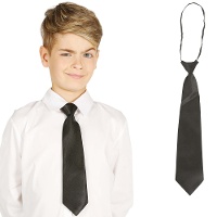 Cravate noire pour enfant - 29 cm