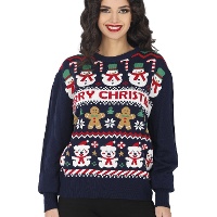 Pull de Noël avec bonhomme de neige pour femme