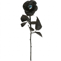 Fleur de rose noire avec oeil de 42 cm