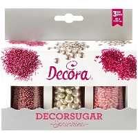 Kit de sprinkles assortis argent et rose - 85 gr