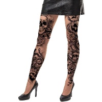 Collants à motifs de tatouages gothiques