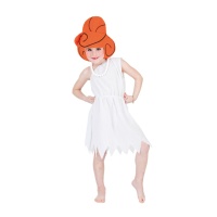 Costume d'homme des cavernes blanc pour les filles