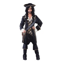 Costume de pirate noir et or pour homme