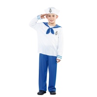 Costume de marin bleu et blanc pour enfants