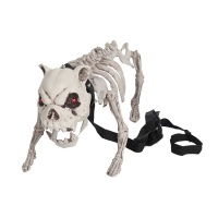 Squelette de chien avec lumière et son de 40 cm