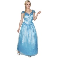 Costume de princesse de conte de fées bleu pour femmes