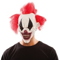 Masque de clown avec cheveux