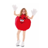 Costume de bonbons en chocolat rouge pour enfants