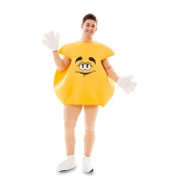 Costume de bonbons en chocolat jaune pour adultes