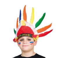 Plume indienne pour enfants avec plumes multicolores