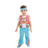 Costume de bébé garçon hippie de la paix