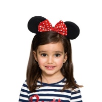 Bandeau pour enfants avec oreilles de souris et noeud rouge