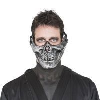 Masque squelette argenté