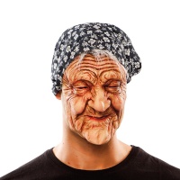 Masque de vieille femme avec mouchoir de poche