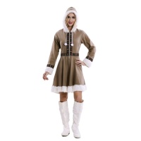 Costume d'esquimau pour femme avec capuche