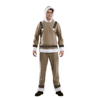 Costume d'esquimau avec capuche pour hommes