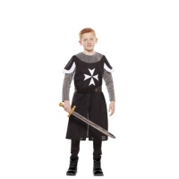 Costume de chevalier noir médiéval pour enfants
